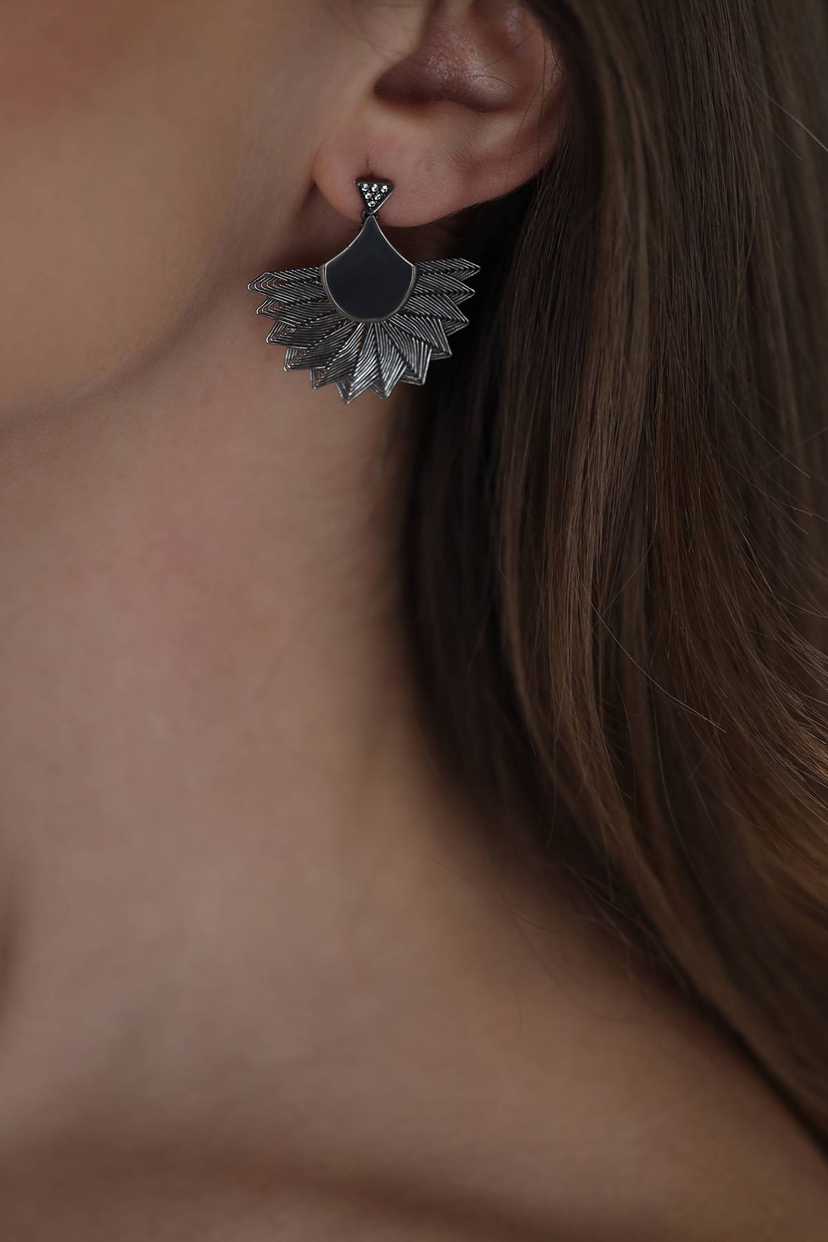 Elizi Trabzon Hasır Küpe - Yelpaze