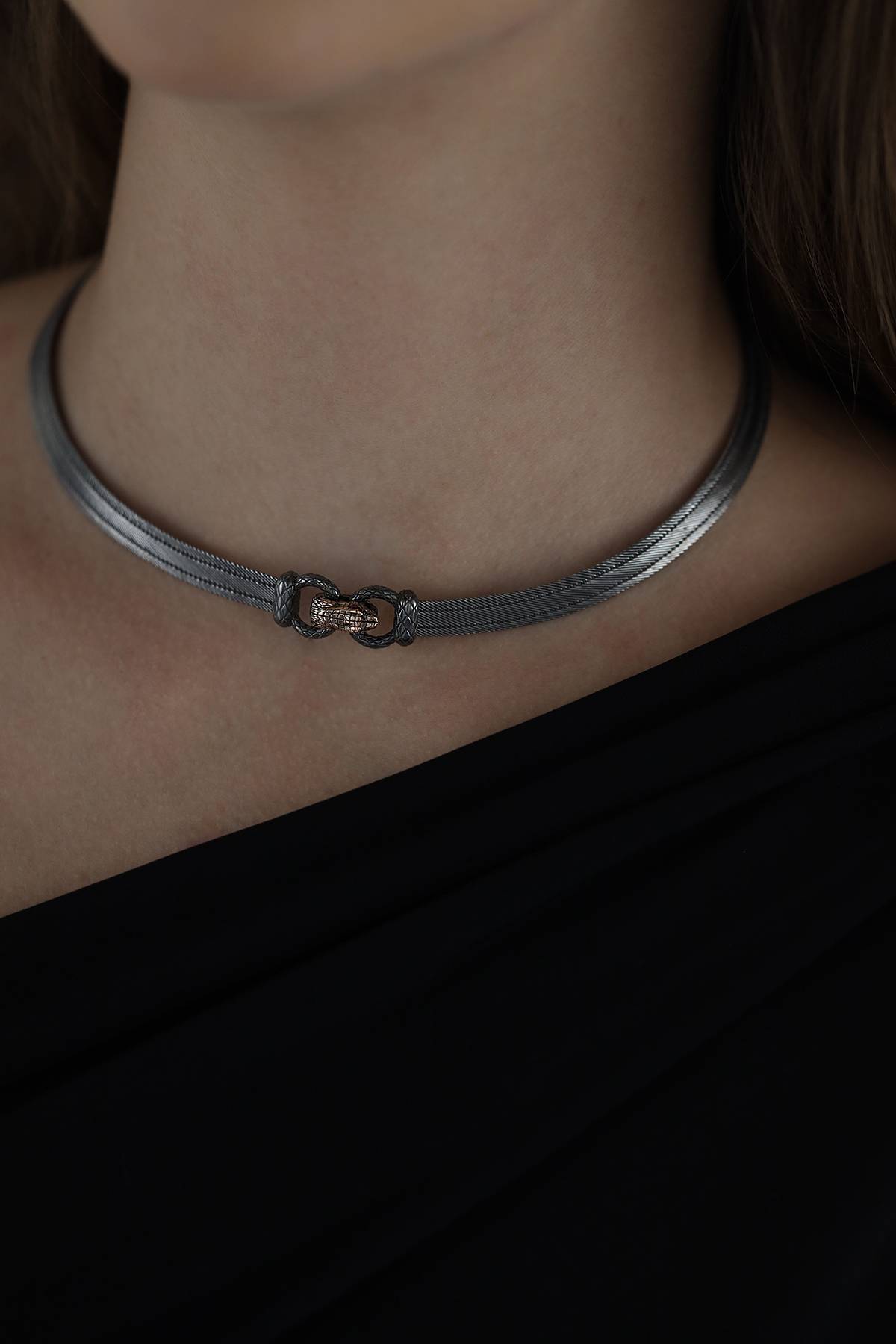 Elizi Trabzon Hasırı Titanyum Altın Set - 3 Sıra Hitra