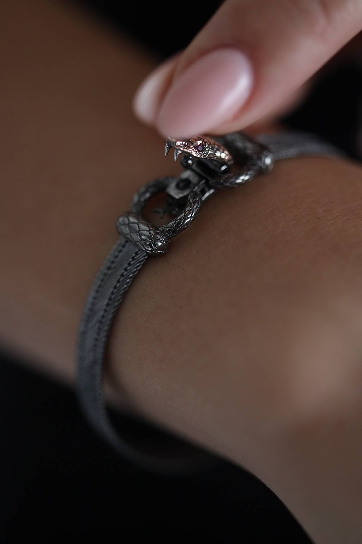 Elizi Trabzon Hasırı Titanyum Altın Set - 3 Sıra Hitra