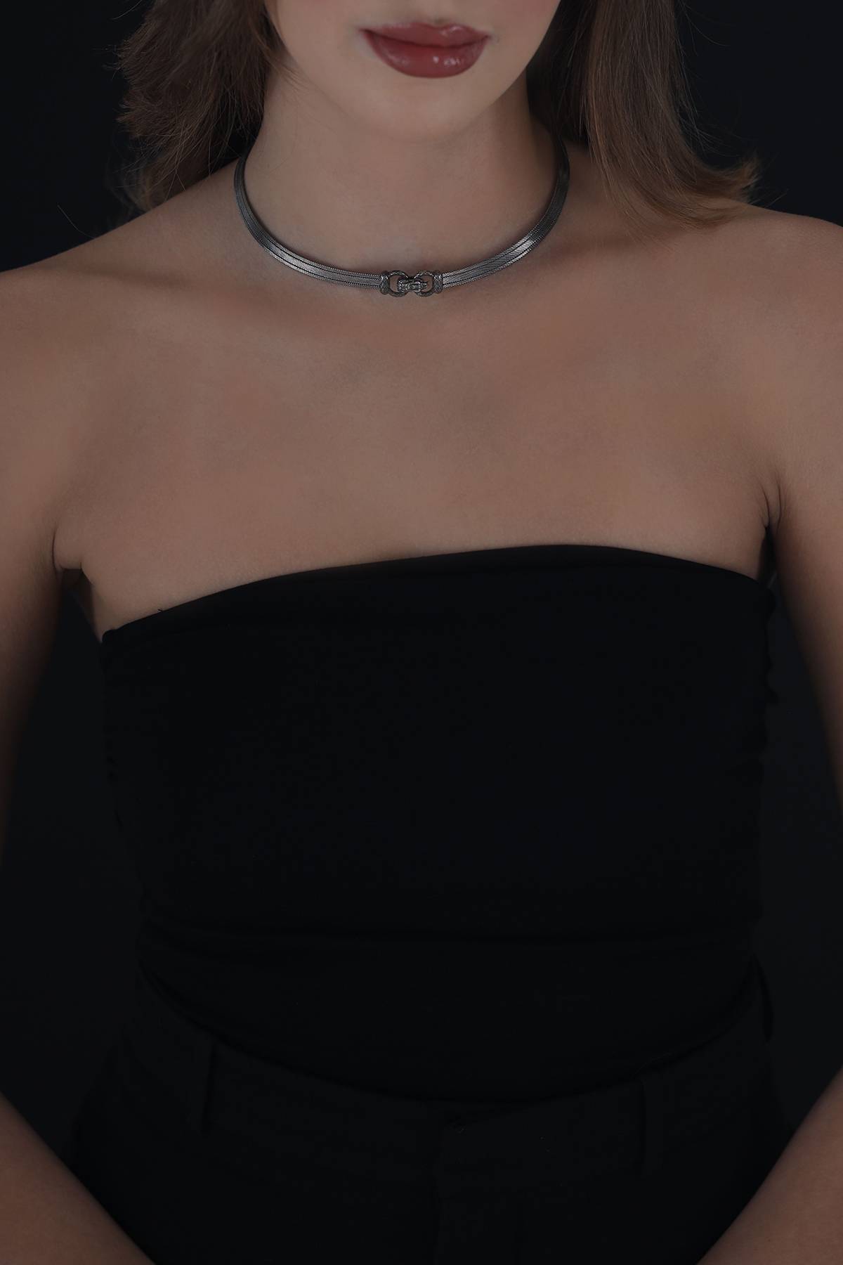 Elizi Trabzon Hasırı Titanyum Kolye - 3 Sıra